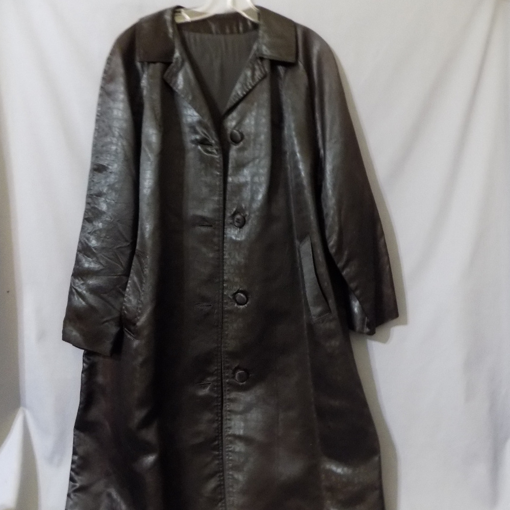 Aqua Sheen Reversible Rain Coat Vintage Slicker